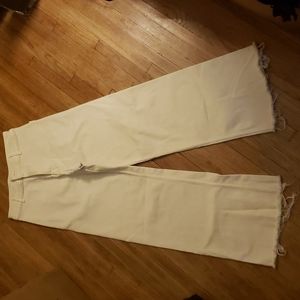 ZARA Sz 6 White HIGH WAIST Jeans